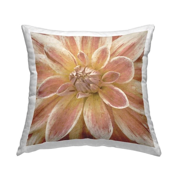 Stupell Industries Ombre Flower Petals Pink Floral Polyester 18 in. x 18 in. Throw Pillow