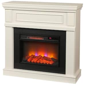 Grantley 40 in. Freestanding Electric Fireplace in White