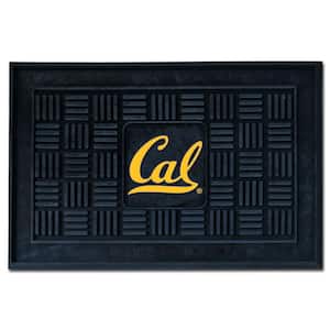 NCAA University of California - Berkeley Black 19.5 in. x 31.25 in. Outdoor Vinyl Medallion Door Mat