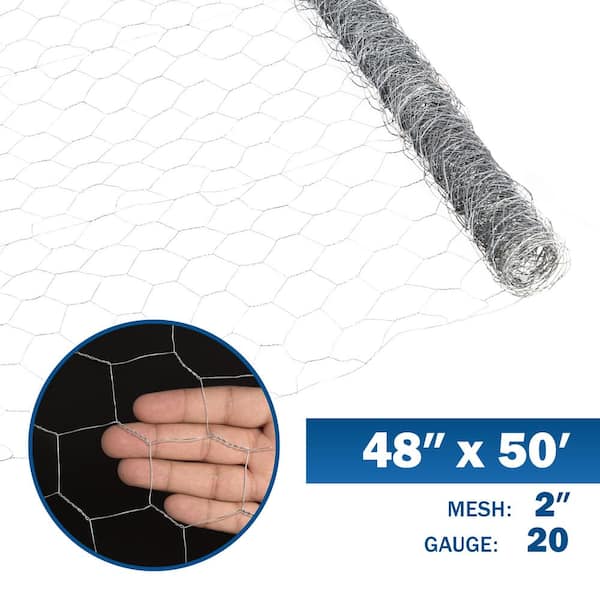 Fencer Wire 4 ft. x 50 ft. 20-Gauge Poultry Netting with 1 in