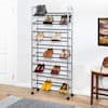 Honey-Can-Do 29.13 in. H 16-Pair Black Steel Shoe Rack SHO-09593 - The Home  Depot