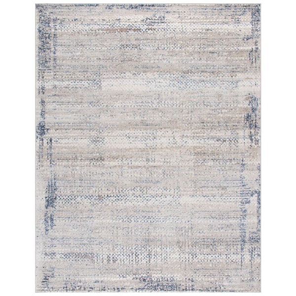 Prestige 8 ft. x 10 ft. Ivory/Blue Abstract Area Rug