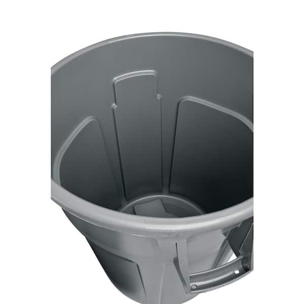 Rubbermaid Commercial Products Brute 55 Gal. Gray Plastic Round Trash Can  RCP265500GY - The Home Depot