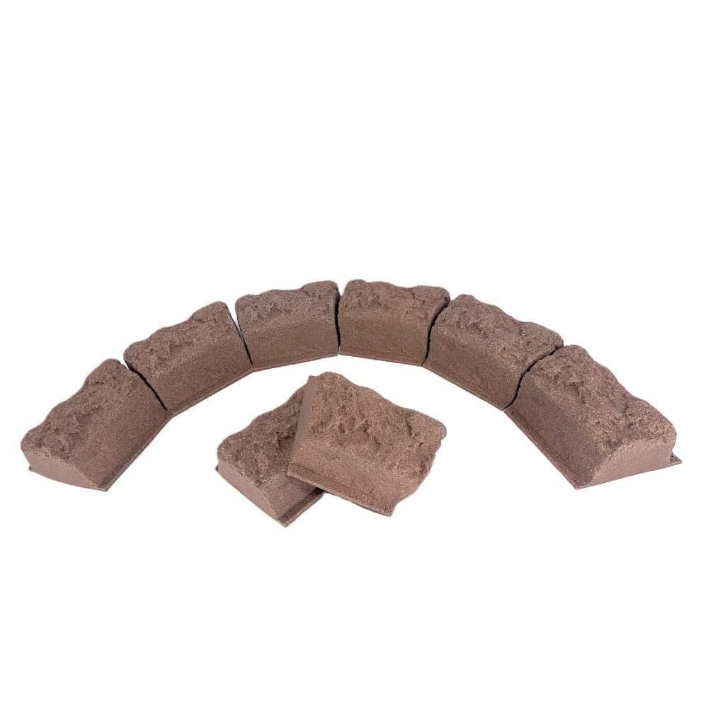 Autumn Bluff Multicolor Polyethylene Curved Edging Stone Set