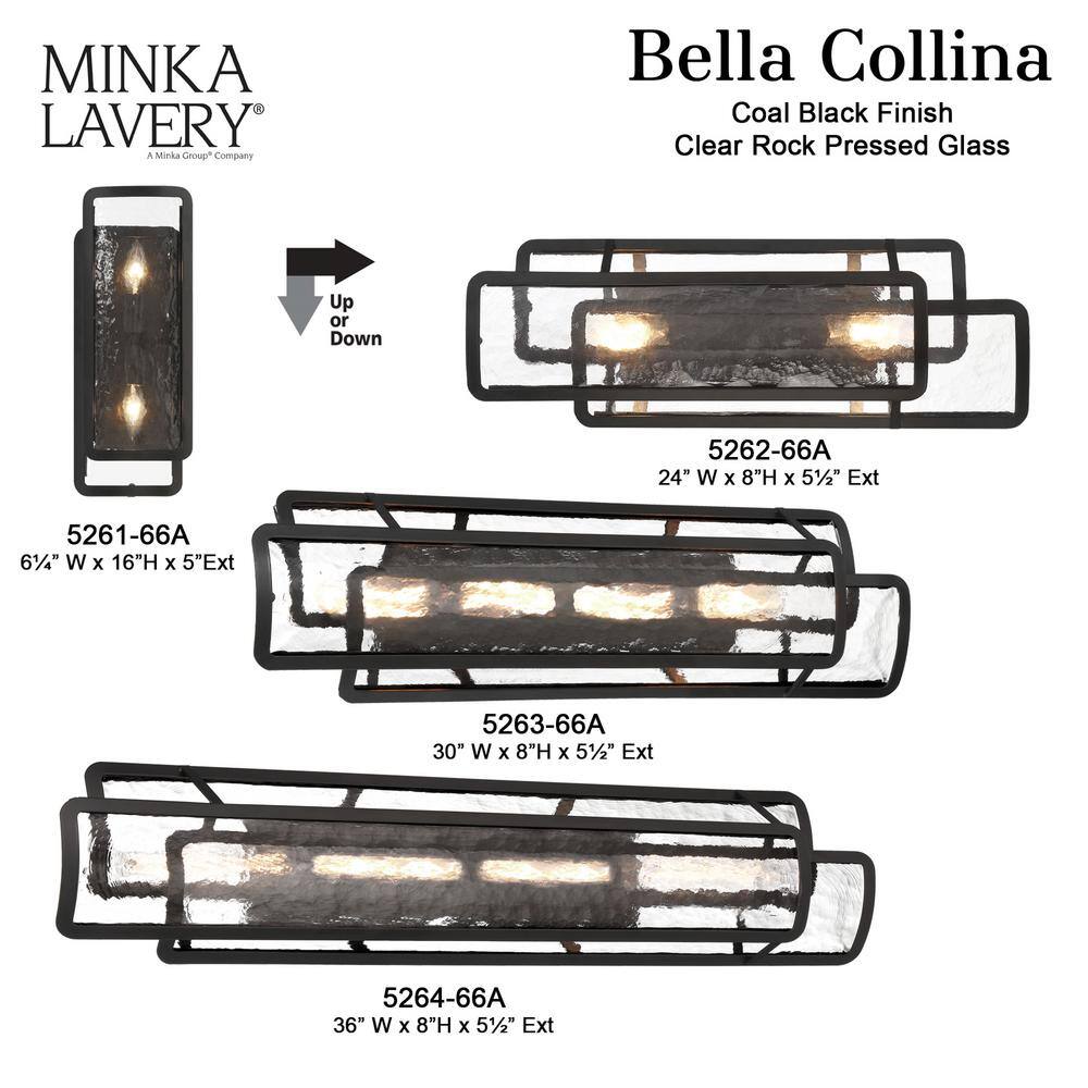 Bella Collina 5-Light Coal and Clear Glass Linear Chandelier