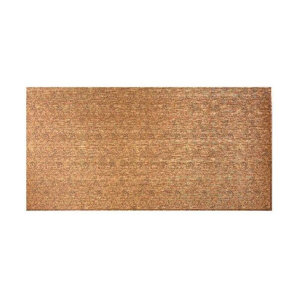 Fasade Ripple Horizontal 96 in. x 48 in. Decorative Wall Panel in Cracked Copper