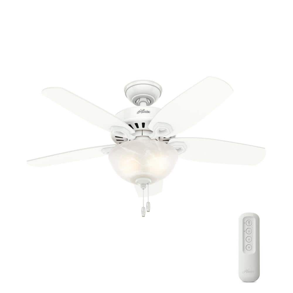 Builder 42 in. Indoor Snow White Bowl Ceiling Fan With LED Light Kit and Remote price history on PriceWatchPro
