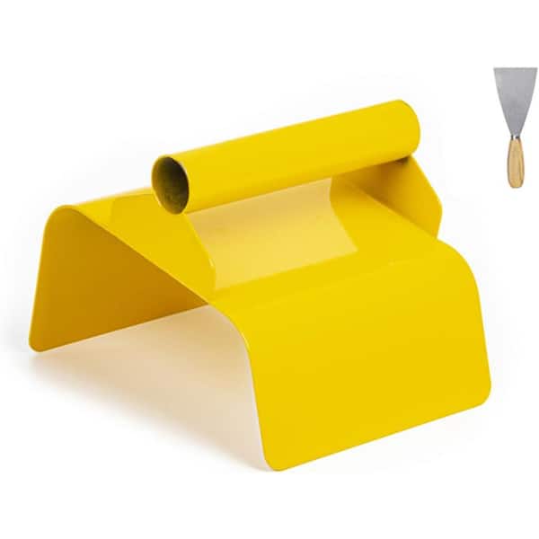 KIWDZFU 6 in. x 4 in. Stainless Steel Landscape Curb Trowel with Handle and Putty Knife