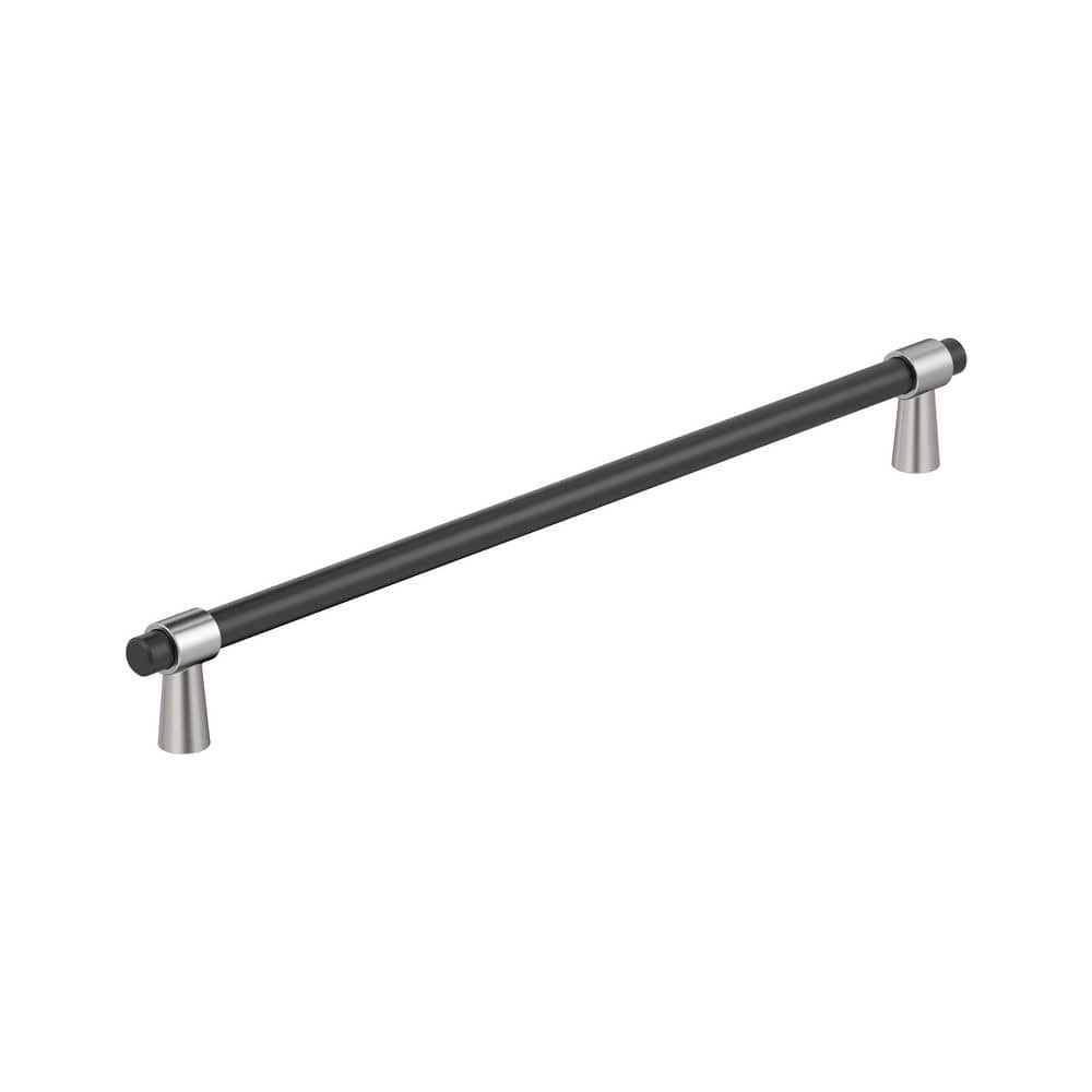 Mergence 12-5/8 in. (320mm) Center-to-Center Matte Black/Polished Chrome Bar Cabinet Pull price history on PriceWatchPro