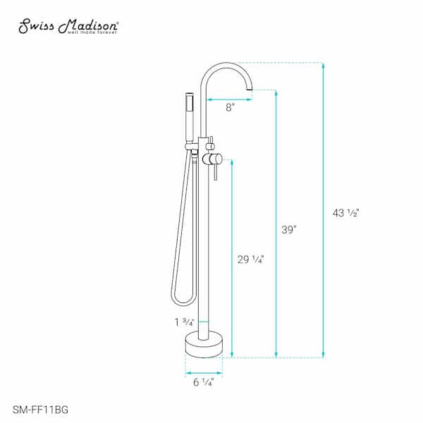 ●ONE BRILLIANT● FunOB441Beige Fun-OB441-Beige Fapully Single-Handle Deck Mount Roman Tub Faucet with Hand