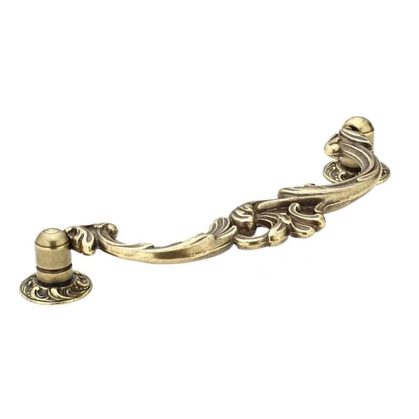 Richelieu Hardware 4 1/4 in. (108 mm) Burnished Brass Traditional Cabinet Ring Pull