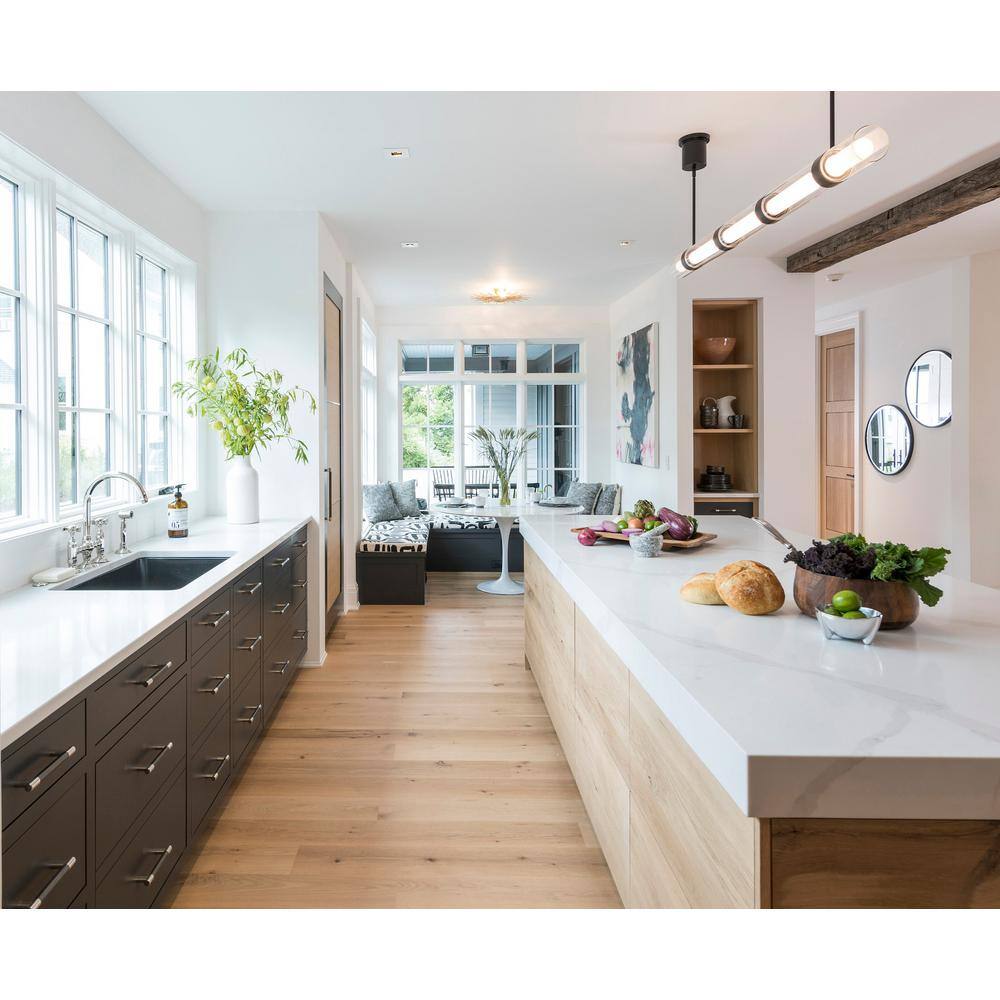 Polished Nickel Brass Traditional Kitchen Faucet with Porcelain Handle