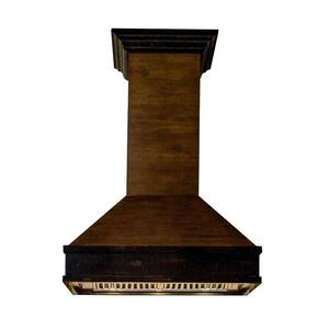 ZLINE 30 in. Wooden Wall Mount Range Hood in Antigua and Hamilton - Includes Remote Motor