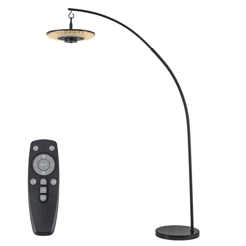 71.25 in. 1-Light Black Solar Integrated LED Outdoor Floor Lamp with Remote Control, Radar Sensor, Adjustable Brightness price history on PriceWatchPro