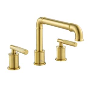 Avallon Single Hole Three-Handle Bathroom Faucet in Brushed Gold