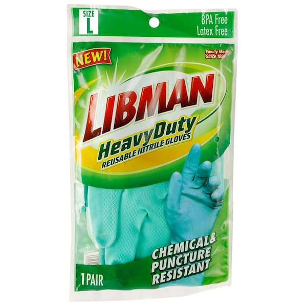 Libman White & Green Polymer 8 In. Ergonomic Rubber Grip Dish