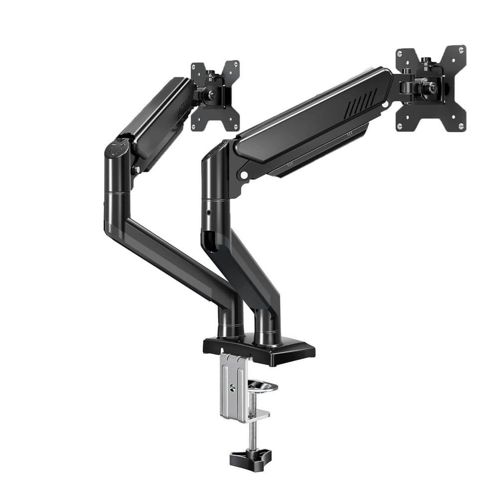 Freelift Dual Monitor Desk Mount Fits 13-32 Inch Screens Height Adjustable Arms VESA Gas Spring Black