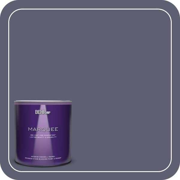 BEHR MARQUEE 1 qt. #S550-6 Mysterious Night One-Coat Hide Eggshell Enamel Interior Paint & Primer