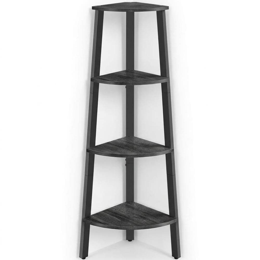 "49.2"" 4‑Tier Industrial Corner Ladder Shelf & 3‑Tier Black Bamboo Plant Stand, Indoor Outdoor Storage & Plant Display" price history on PriceWatchPro
