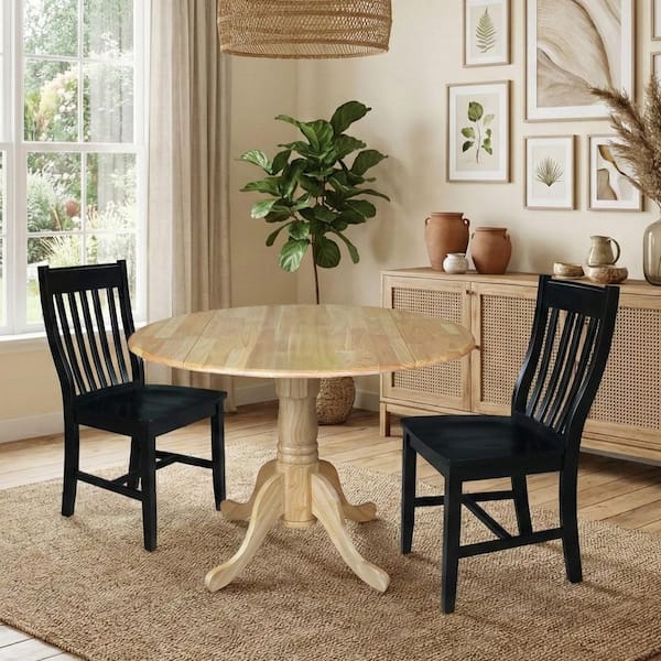 Black Wood Dining Chair (Set of 2)