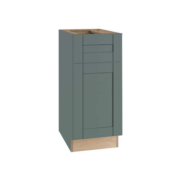 Home Decorators Collection Washington 18 in. W x 21 in. D x 34.5 in. H Assembled Plywood Base Bath Cabinet in Verdant Green with Soft Close RH