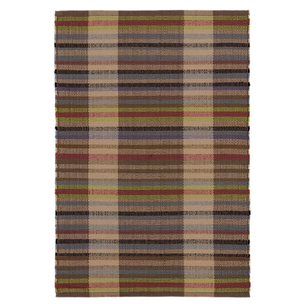 Swedish Rag Handwoven Blue 8 ft. x 10 ft. Outdoor Area Rug