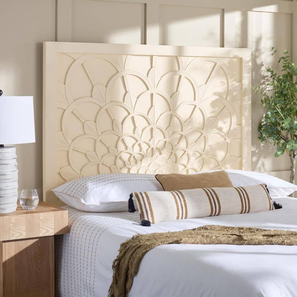 Richella Off-White Full Panel Headboard