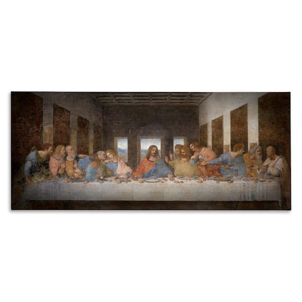 10 in. x 24 in. "Da Vinci The Last Supper Religious Classical Painting" by Leonardo Da Vinci Canvas Wall Art