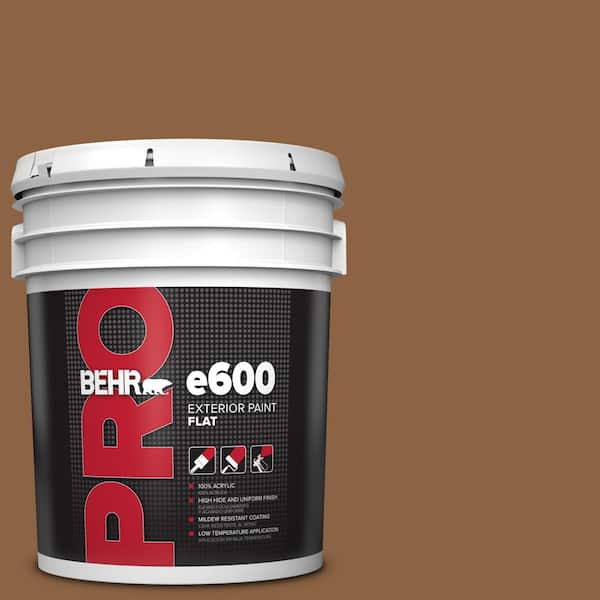 BEHR PRO 5 gal. #260F-7 Caramel Latte Flat Exterior Paint