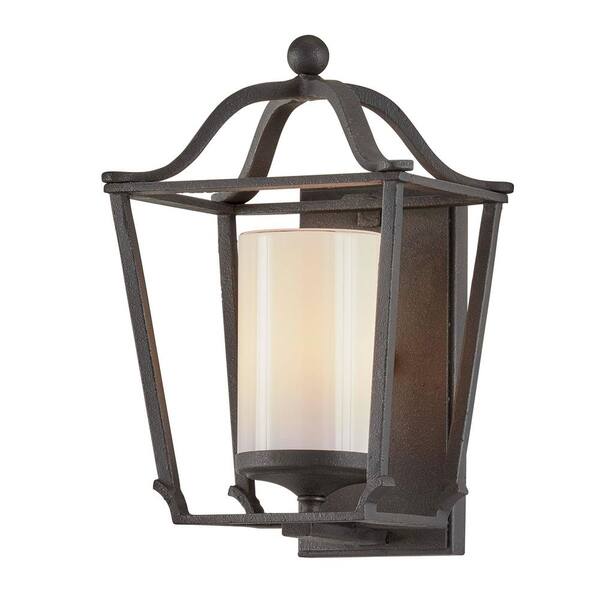 Troy Princeton 1-Light French Iron Outdoor Wall Mount Sconce