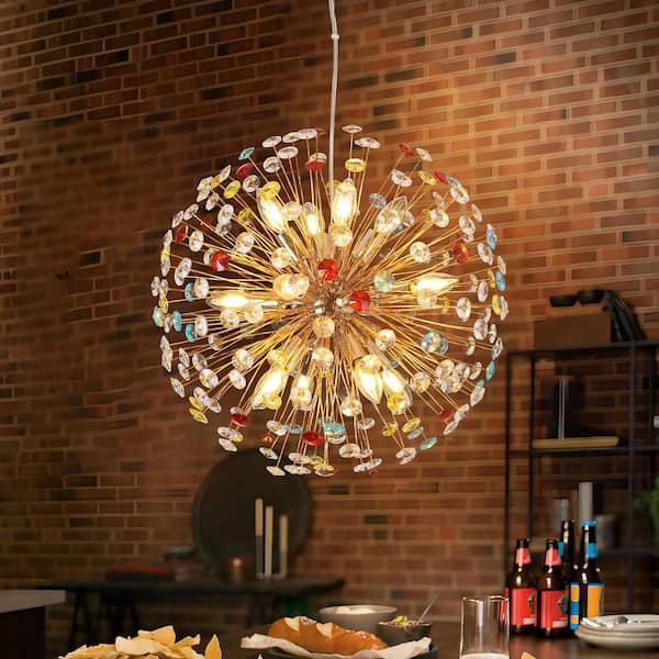 Elena 12-Light Colorful Dimmable Sputnik Sphere Chandelier