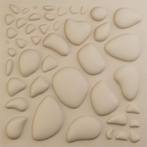 Ekena Millwork 19-5/8-in W x 19-5/8-in H Shale EnduraWall Decorative 3D Wall Panel Smokey Beige