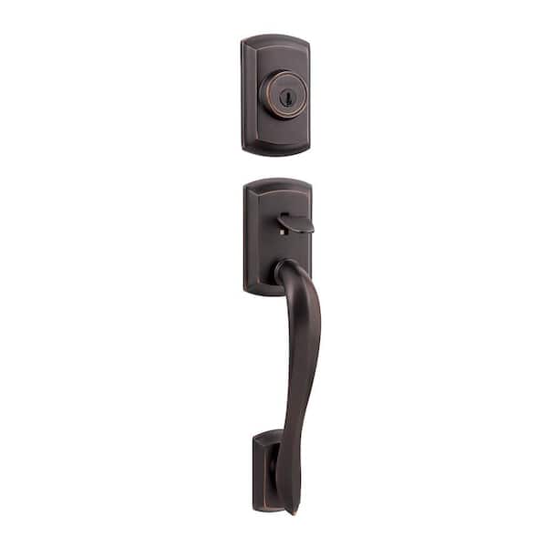 Kwikset Avalon Venetian Bronze Double Cylinder Door Handleset Less