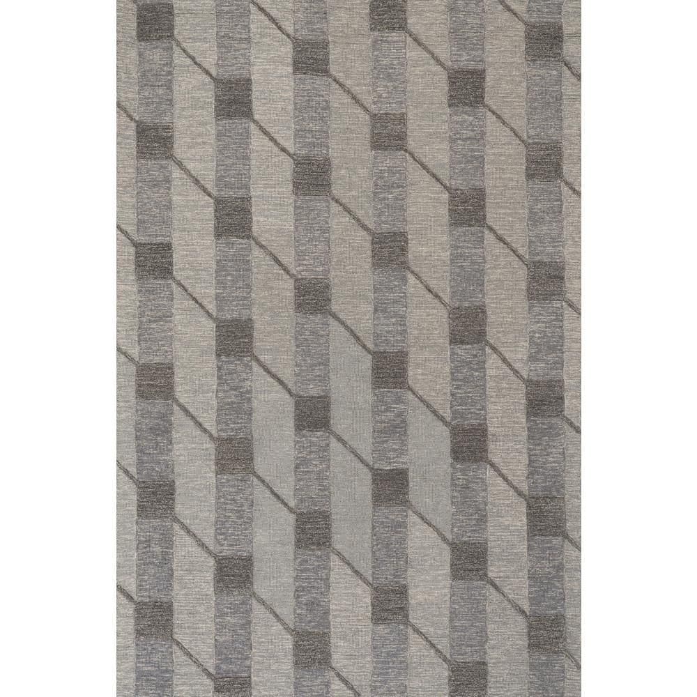 ティムページ nuLOOM 5 ft. x 8 ft. Blue Inette Modern Geometric Wool Indoor Area