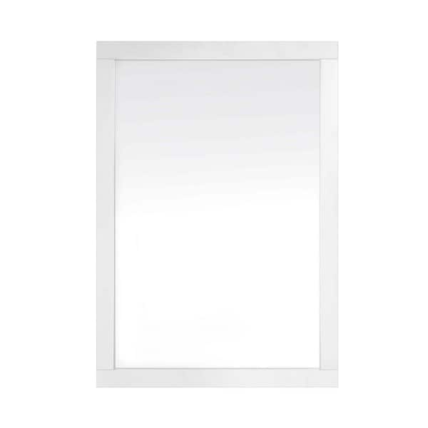 Photo 1 of Bellington 40 in. W x 28 in. H Framed Rectangular Bathroom Vanity Mirror in White