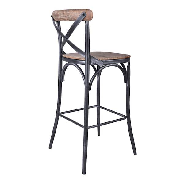 Armen Living Sloan 30 in. Industrial Grey Bar Stool