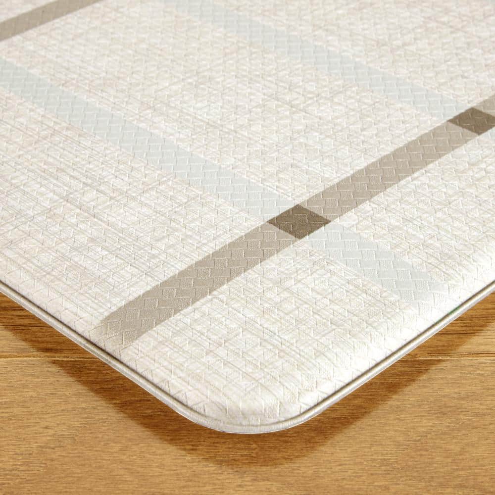 Beige Geometric Memory Foam Anti-Fatigue Mat, 18" x 39"