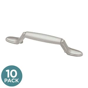 Liberty Decorative Spoon Foot 3 in. (76 mm) Satin Nickel Cabinet Drawer Pull (10-Pack)
