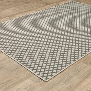 Traverse Beige Doormat 3 ft. x 5 ft. Lattice Indoor/Outdoor Area Rug