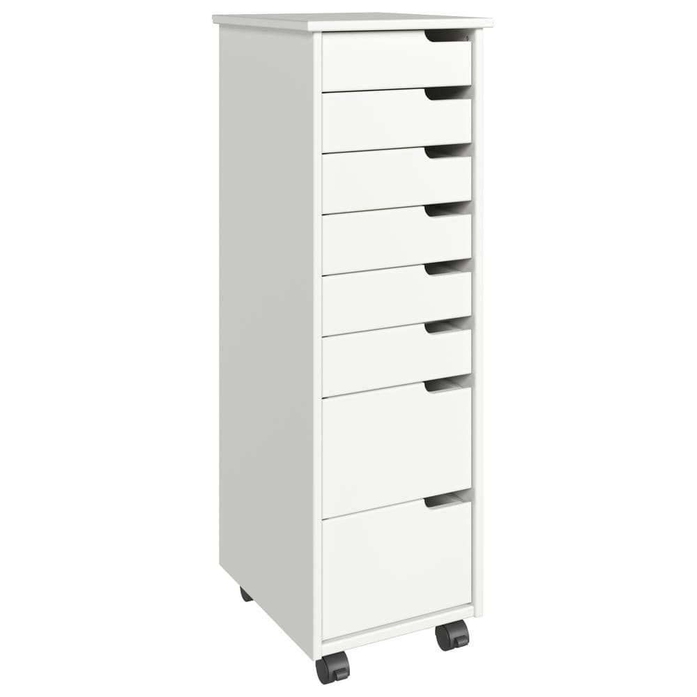 Reviews for Adeptus Euro 6+2 Drawer White Solid Wood 13.25 in. Narrow