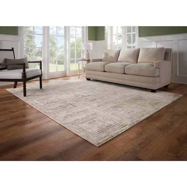 Catalina Gray 1 ft. 10 in. X 7 ft. Geometric Polypropylene/Polyester Runner Rug