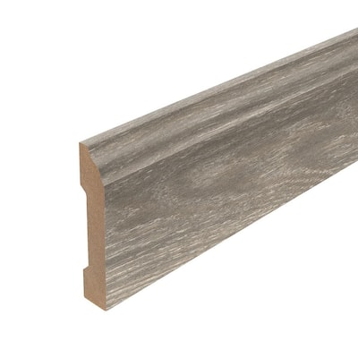 Silverton 0.62 in. T x 3.3 in. W x 94.5 in. L Textured Wood Look Laminate Moulding/Trim Base Molding