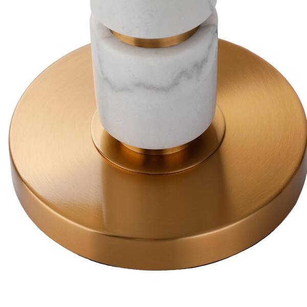 Shamira 24 in. Gold Metal Elegant Alabaster Stone Accent Shamira 24 in. Gold Metal Elegant Alabaster Stone Accent