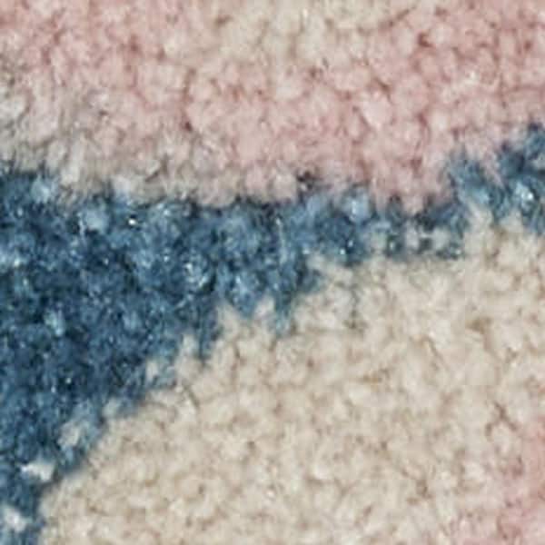 5' X 7' Ivory And Blue Floral Area Rug