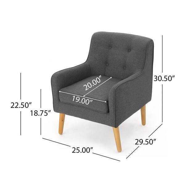 charcoal fabric armchair