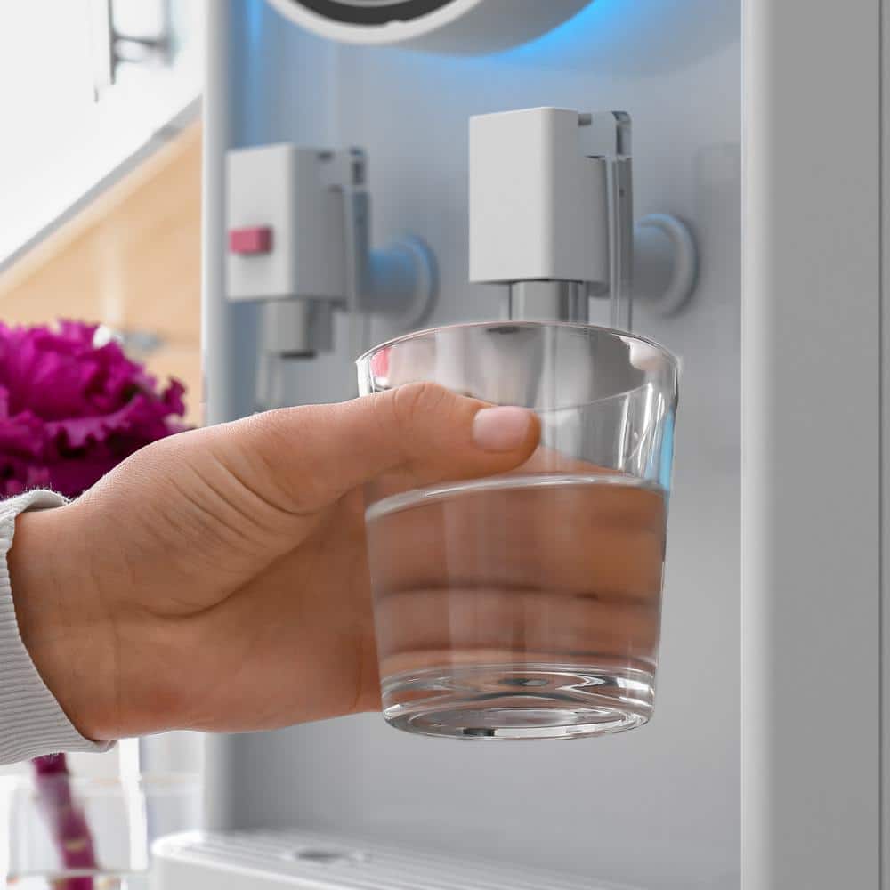White Stainless Steel Hot and Cold Bottleless Water Dispenser