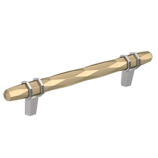 Amerock London 5-1/16 in. (128 mm) Golden Champagne/Polished Chrome Drawer Pull