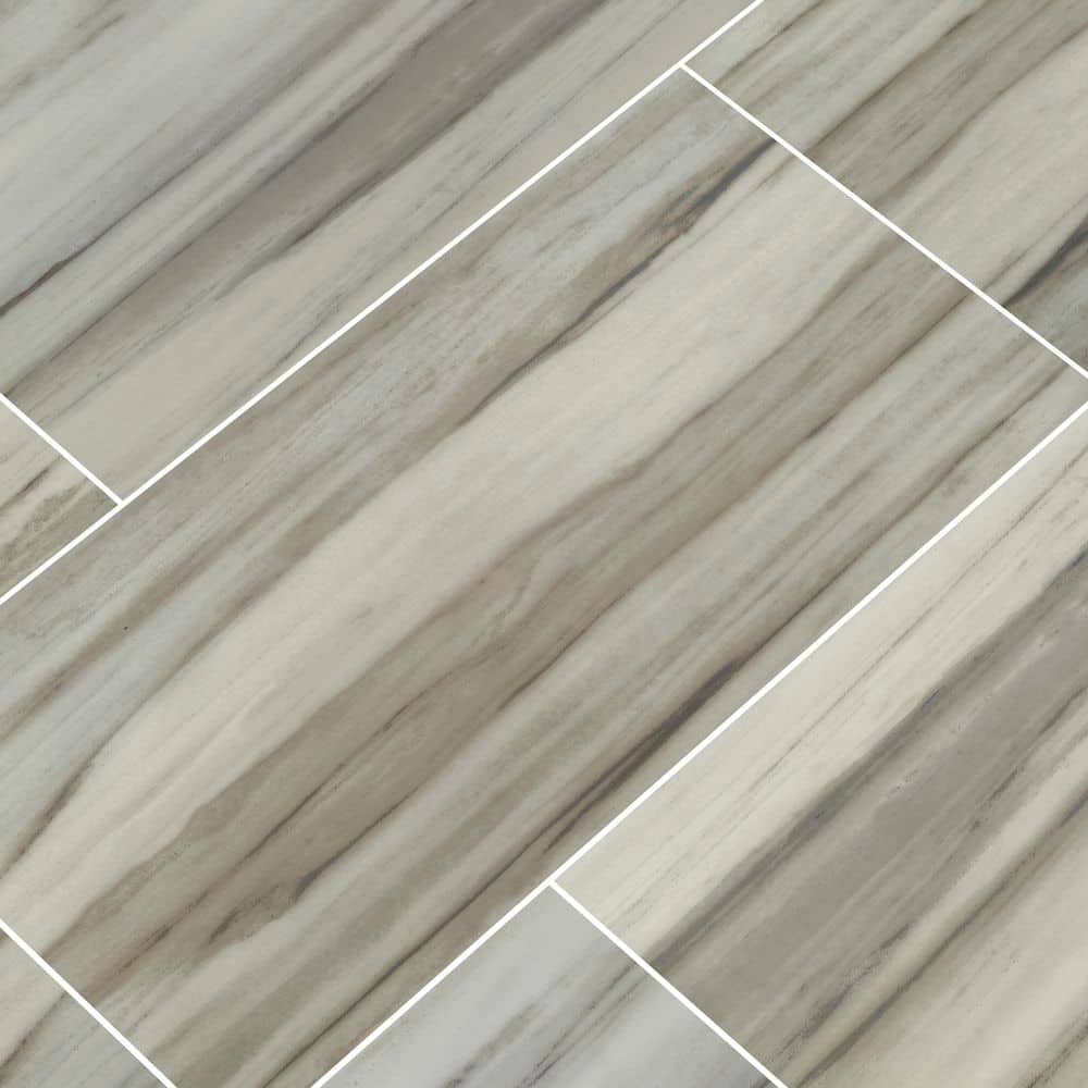 Lindell Celeste 12 in. x 24 in. Polished Porcelain Marble Look Floor and Wall Tile (16 sq. ft./Case) price history on PriceWatchPro