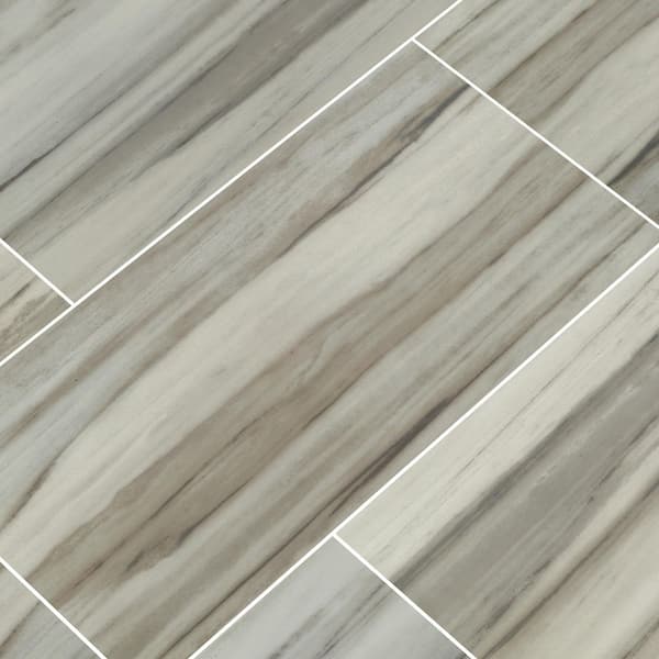 MSI Lindell Celeste 12 in. x 24 in. Polished Porcelain Stone Look Floor and Wall Tile (256 sq. ft./Pallet)