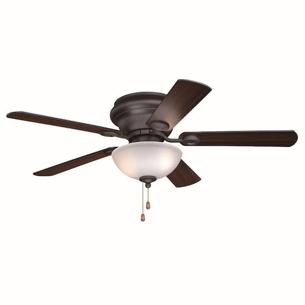 VAXCEL Expo 42 in. Bronze Indoor Flush Mount Ceiling Fan WITH LED Light Kit